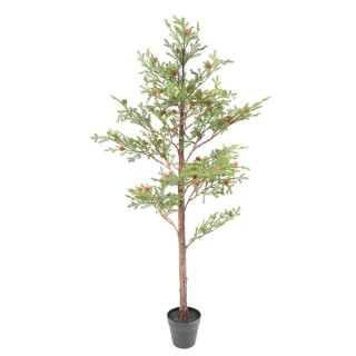 Künstliche Fichte 125cm - Grüner Akzent für Pflegeleichte Aussenbereiche