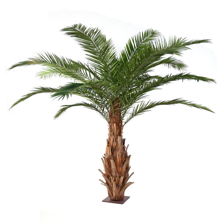 Exklusive Kunst-Dattelpalme "Phoenix Canariensis", 350cm, Grün