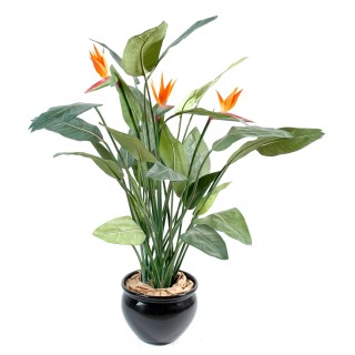 Exotische Kunstpflanze Strelitzia 150cm - Gruen