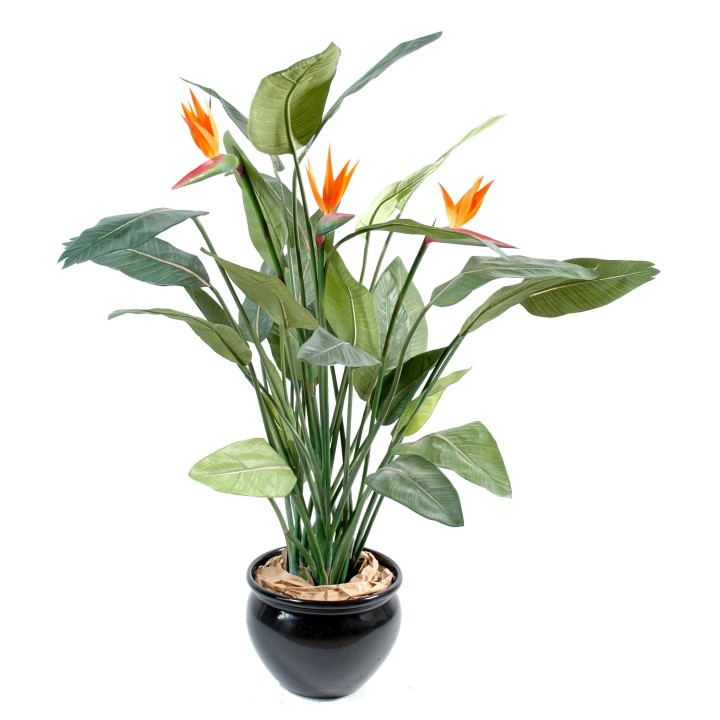 Exotische Kunstpflanze Strelitzia 150cm - Gruen