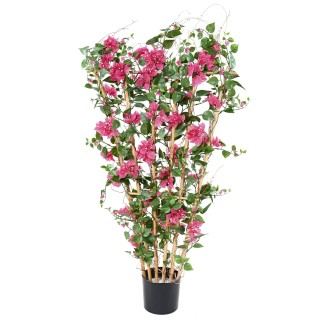 Künstliche Bougainvillea am Spalier, 140cm, UV-Schutz, Fuchsia