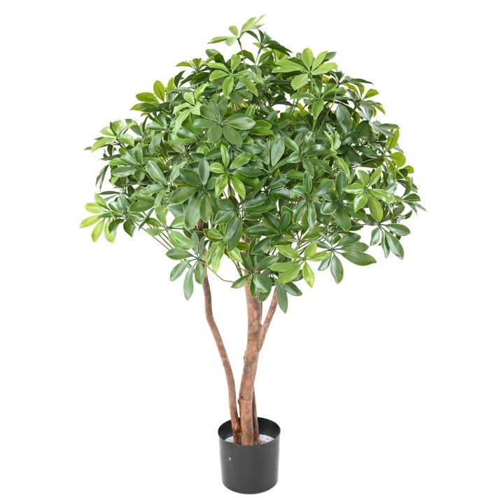 Schefflera Kunstbusch Premium, 110cm - UV-beständig, Grün
