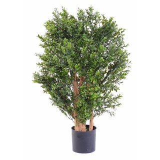 Künstlicher Buchsbaum-Strauch auf Stamm, 70cm - UV-stabil, Grün