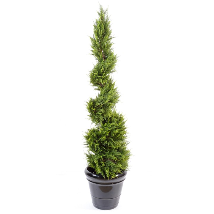 Künstlicher Zypressen-Juniperus 130cm, Hellgrün, UV-beständig für Aussenbereiche