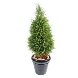 Lebensechter Zypressenbaum Hellgrün 135cm