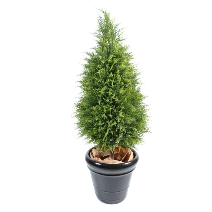 Lebensechter Zypressenbaum Hellgrün 135cm