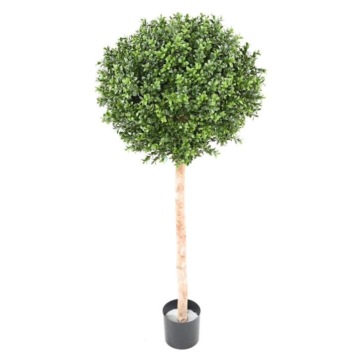 Künstlicher Buchsbaum Hochstamm mit Kugelkrone, 110 cm – Wetterfest und pflegeleicht