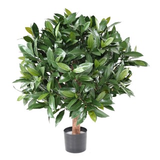 Künstliche Lorbeerkugel auf Stamm 60cm - UV-beständig und pflegeleicht