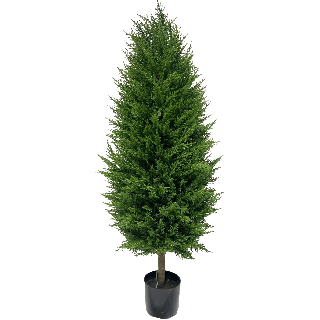 Premium Kunstpflanze Zypresse Thuja Konifere 120 cm UV-geschuetzt