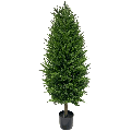 Premium Kunstpflanze Zypresse Thuja Konifere 120 cm UV-geschuetzt