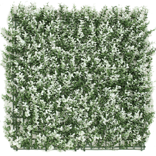 UV-bestaendiges Kunsthecken-Paneel Buxus Weiss 50x50 cm