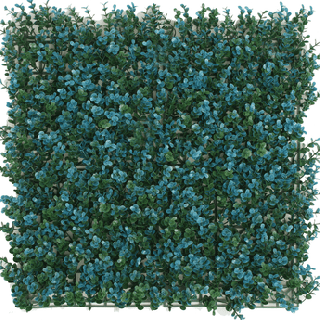 Buxus Kunstheckenpaneel Blau 50x50 cm UV-beständig