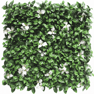 Gardenia Kunsthecken-Paneel mit weisser Blüte 50x50 cm UV-geschützt