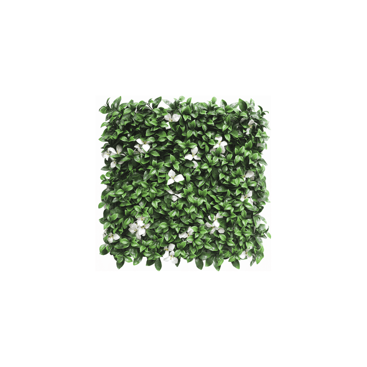 Gardenia Kunsthecken-Paneel mit weisser Blüte 50x50 cm UV-geschützt