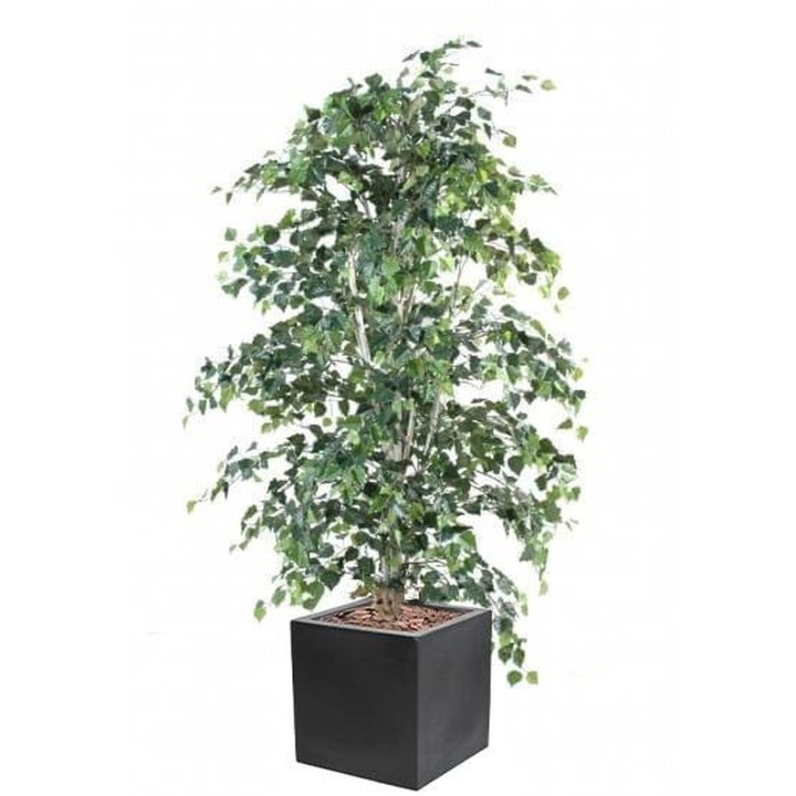 Kunst-Buchenbaum Arrangement im quadratischen Gefäss - 190 cm