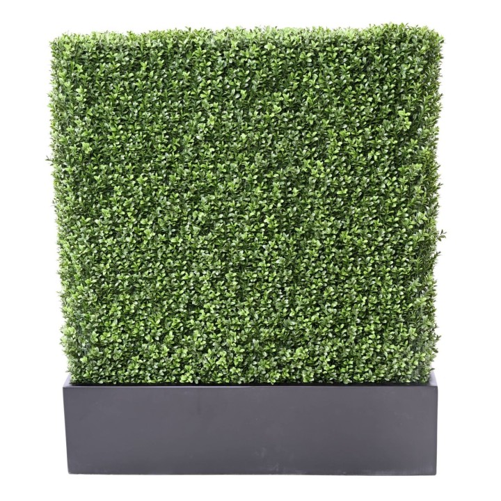 Exklusive Kunst-Buchsbaumhecke mit Pflanzgefäss – Sofort-Arrangement