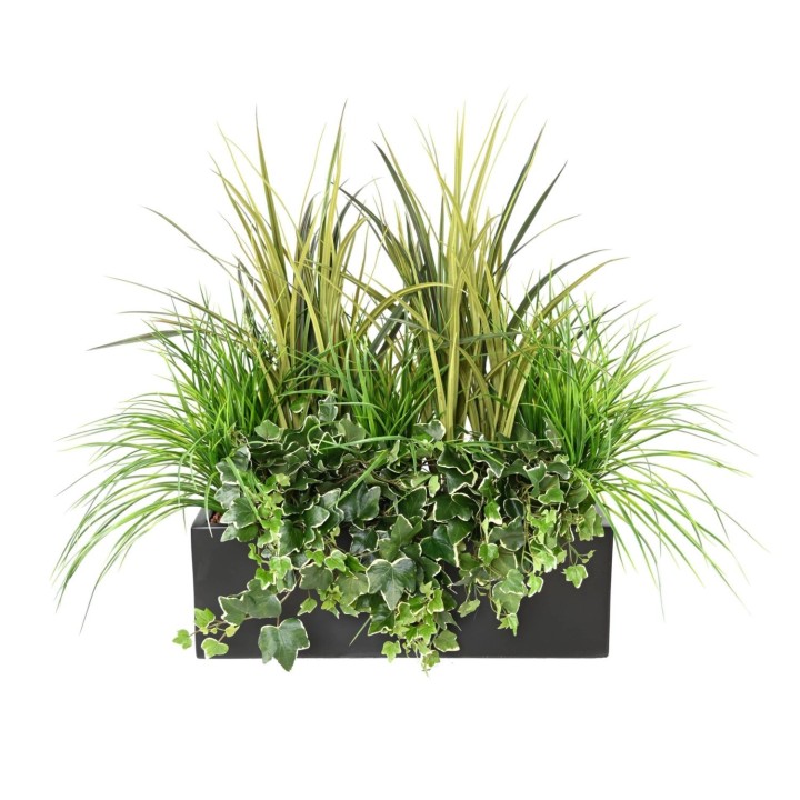 Elegantes Kunst-Ziergras Arrangement mit Gefäss