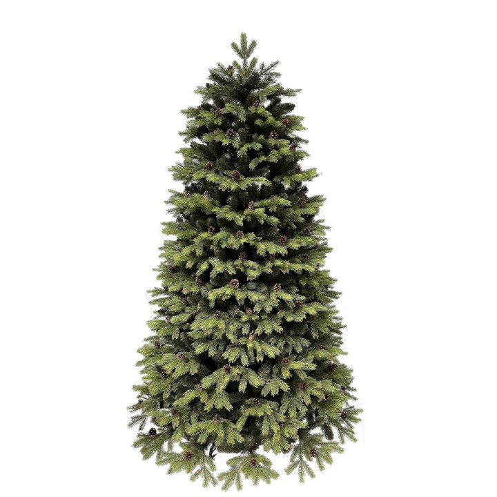 Künstlicher Weihnachtsbaum Kiefer mit Zapfen PE/PVC 210cm