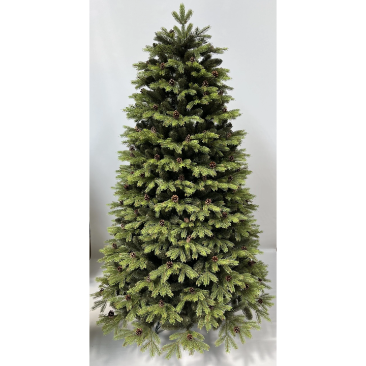 Künstlicher Weihnachtsbaum Kiefer mit Zapfen PE/PVC 210cm