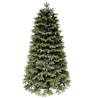 Premium Kunst-Weihnachtsbaum Kiefer mit Naturzapfen PE-PVC 240cm