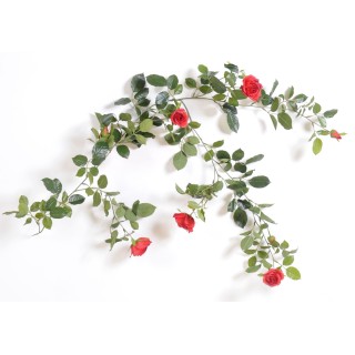 Exklusive Rosen Girlande Künstlich 140cm Rot