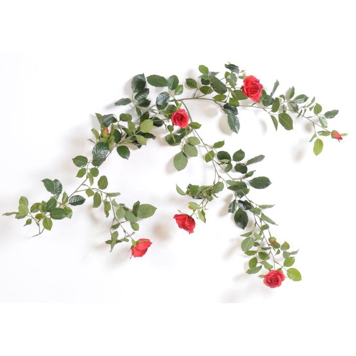 Exklusive Rosen Girlande Künstlich 140cm Rot