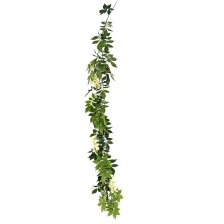 Cremefarbene Wisteria Kunst-Girlande - 180cm