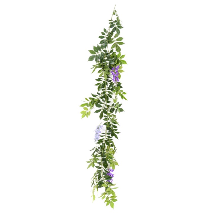 Lavendelfarbene Künstliche Wisteria-Girlande, 180 cm