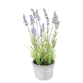 Dekorative Lavendel-Kunstpflanze im Topf - 40cm Grün
