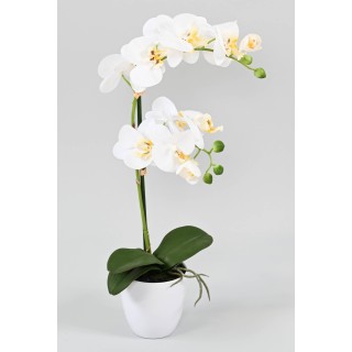 Kunst-Phalaenopsis-Orchidee, 55cm, weiss