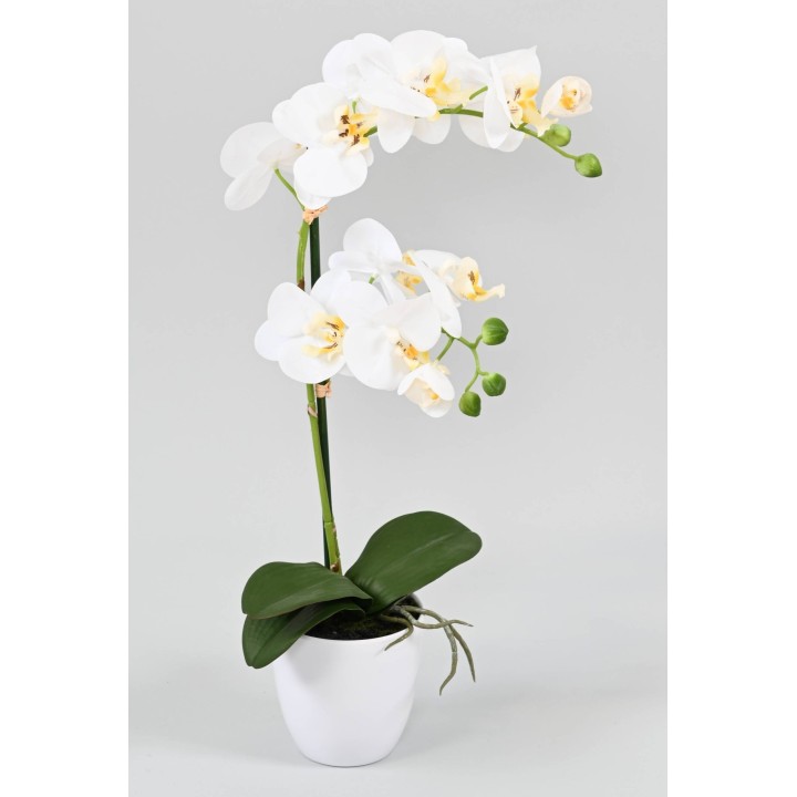 Kunst-Phalaenopsis-Orchidee, 55cm, weiss