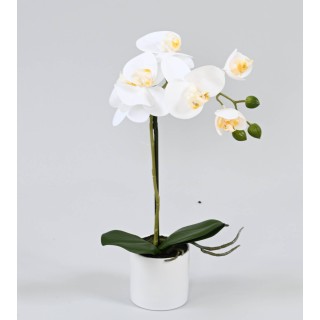Künstliche Phalaenopsis Orchidee Weiss 39cm