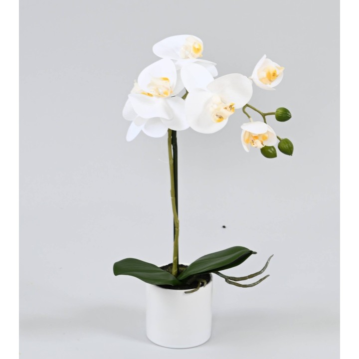 Künstliche Phalaenopsis Orchidee Weiss 39cm