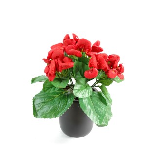 Künstliche Pantoffelblume Rot 30 cm