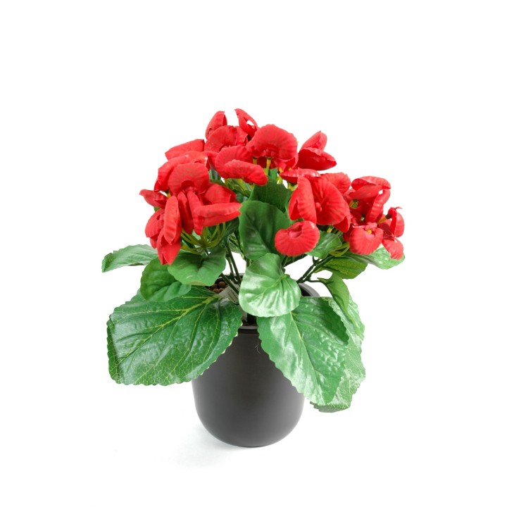 Künstliche Pantoffelblume Rot 30 cm