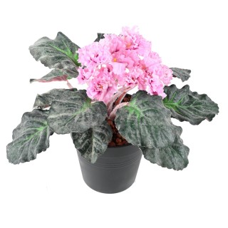 Usambaraveilchen Kunstpflanze, Pink, 30 cm