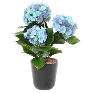 UV-Beständige Kunst-Hortensie in Blau, 45cm