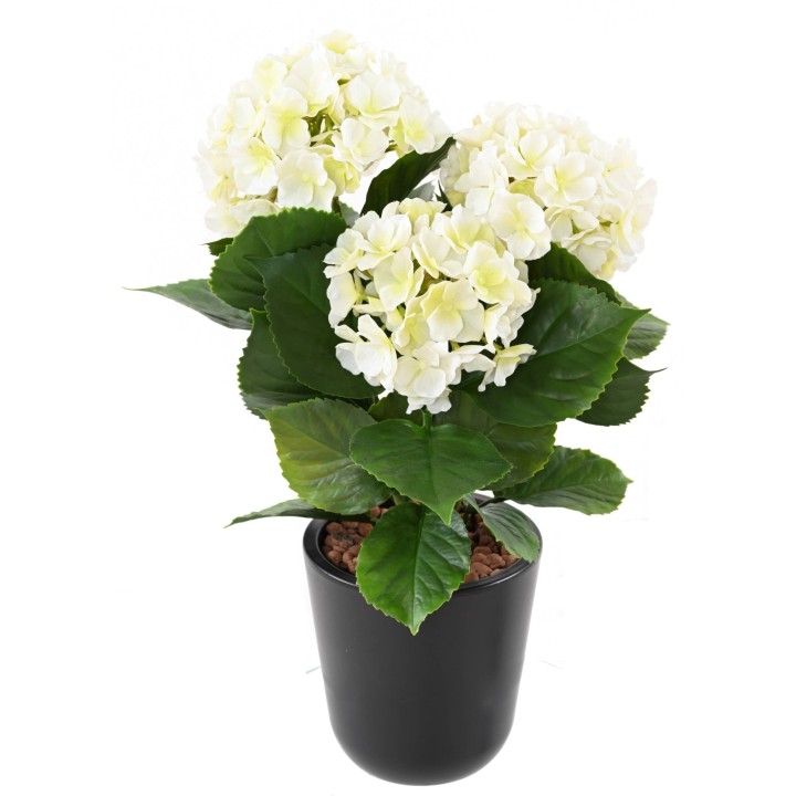 Künstliche Hortensie Weiss 45cm UV-beständig