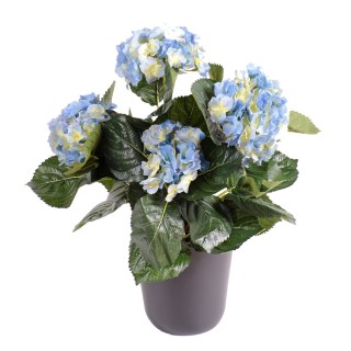 Kunst-Hortensie 40cm, Blau-Gelb