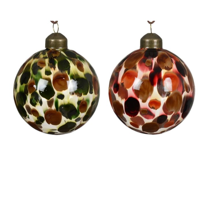 Glas-Weihnachtskugeln Espresso-Nuancen 8cm (12er-Set)