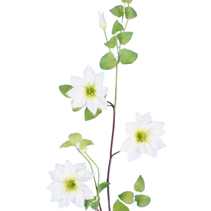 Deko Clematis Stiel, 107cm, Weiss