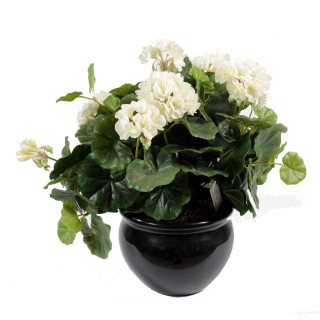 Künstliche Geranie 35cm - Weiss
