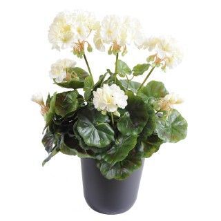 Künstliche Geranie weiss 40cm