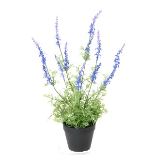 Künstliche Lavendel Dentata Pflanze, UV-stabil, Blau