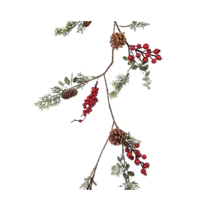 Weihnachtsgirlande Beeren und Tannenzapfen 125cm