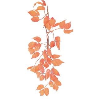 Künstlicher Wildwein-Zweig, 70 cm, herbstliches Orange