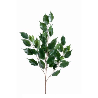 Deko Ficus-Zweig Kunstpflanze - 76cm Grün Naturgetreu