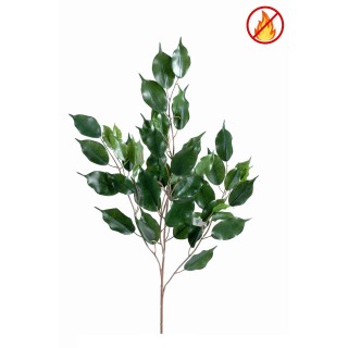 Ficus-Exotica-Kunstzweig 76cm - Brandschutz B1/RF2 - Grün