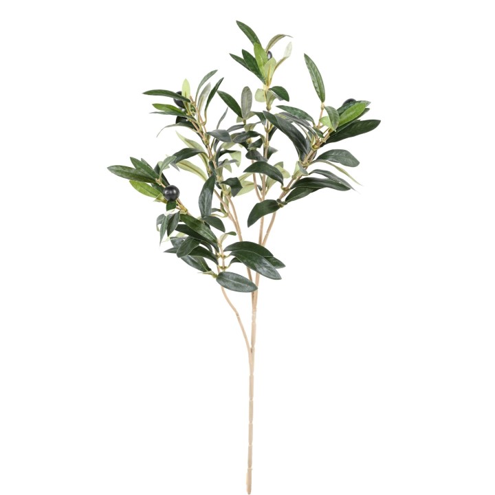 Olivenzweig Kunstpflanze - 50 cm - Grüntöne