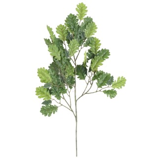 Deko-Eichenzweig mit Textilblättern, 60cm, Grün